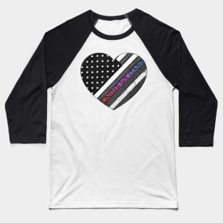 United We Stand - Heart with American Flag Baseball T-Shirt
